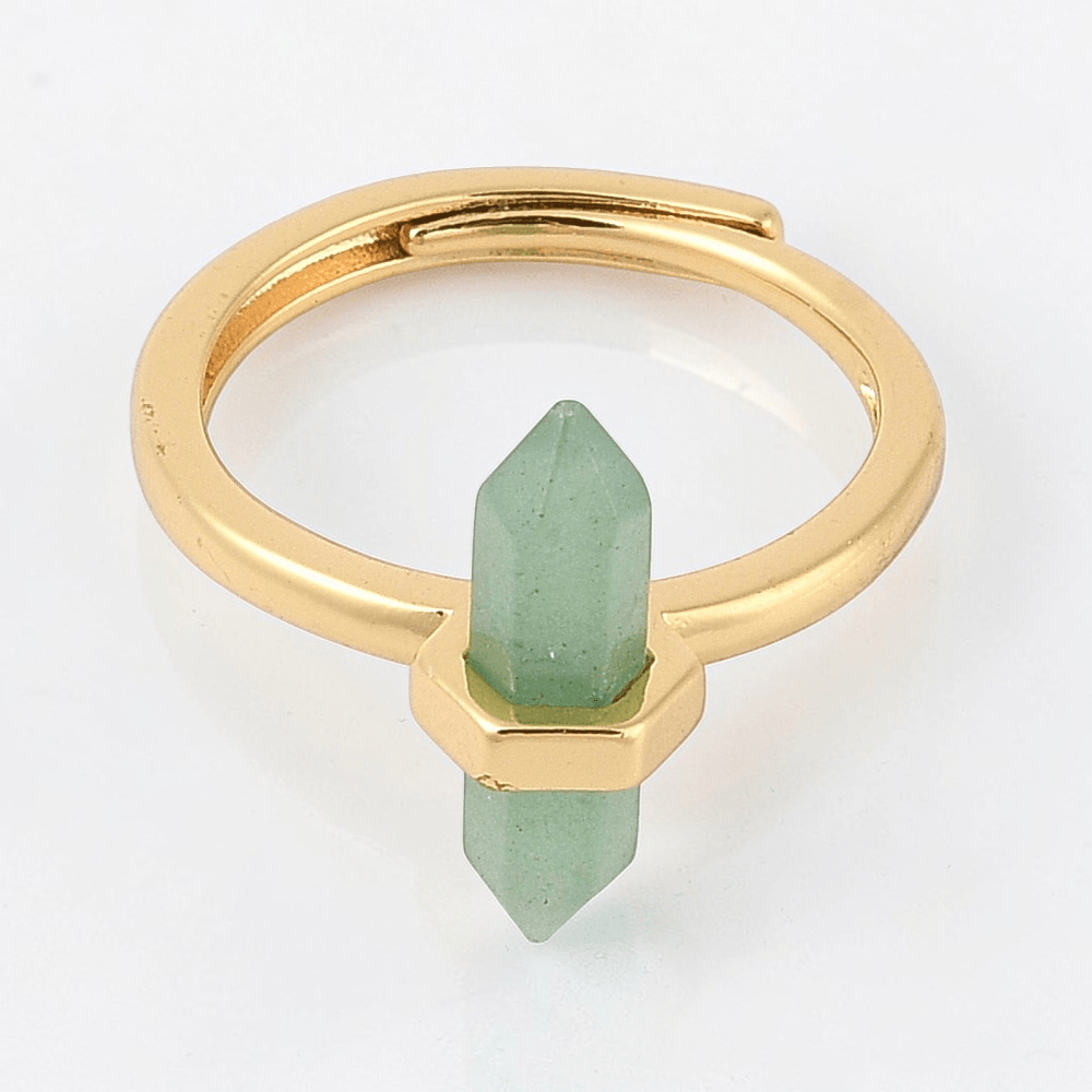 green aventurine ring for abundance and growth. Available at Zen Collection Canadian Metaphysical Store
