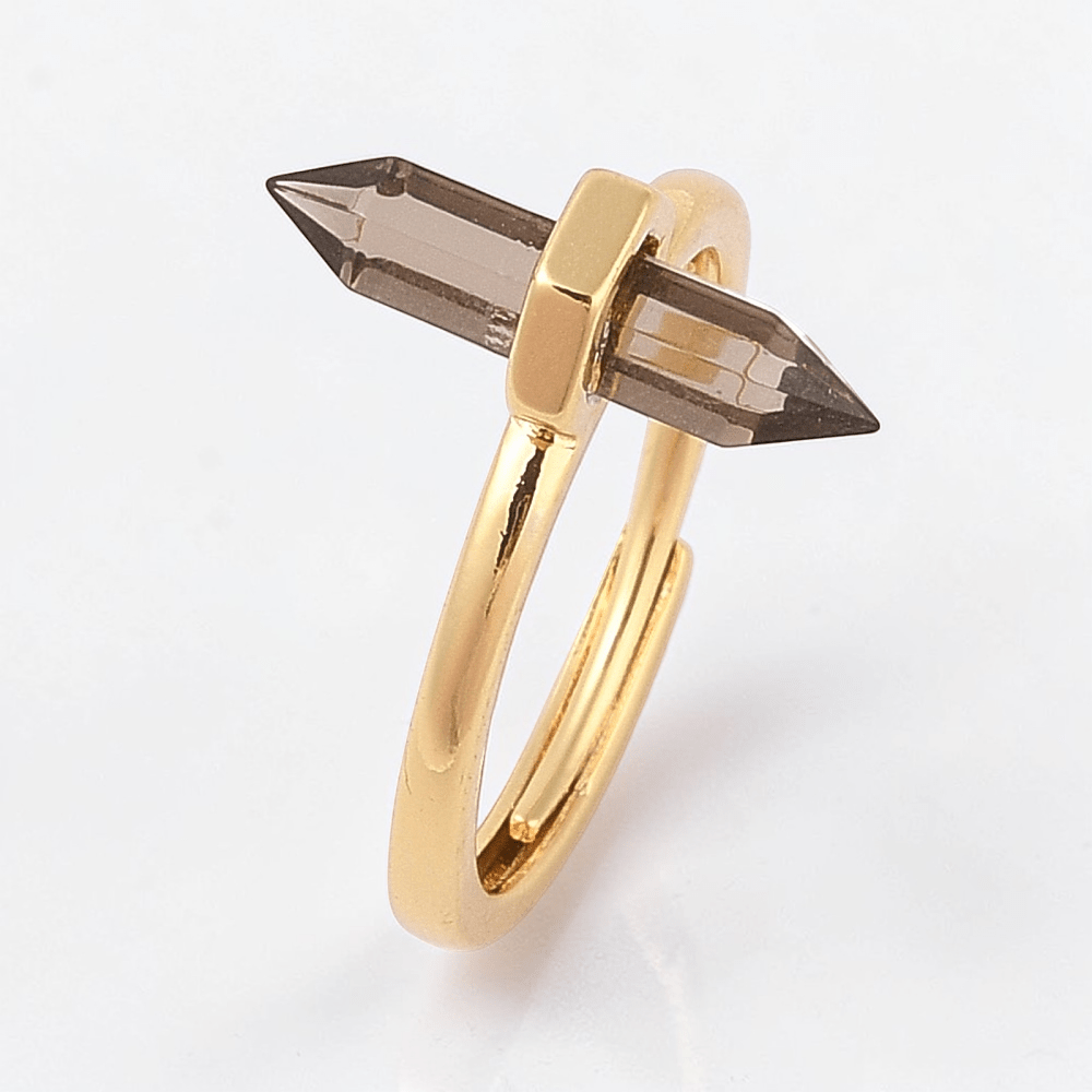 smoky quartz ring for root chakra available at Zen Collection Metaphysical Store Canada