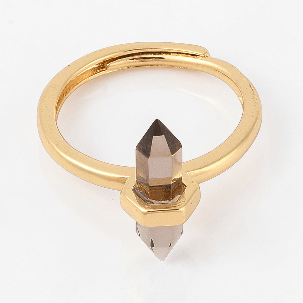 smoky quartz ring for root chakra available at Zen Collection Metaphysical Store Canada