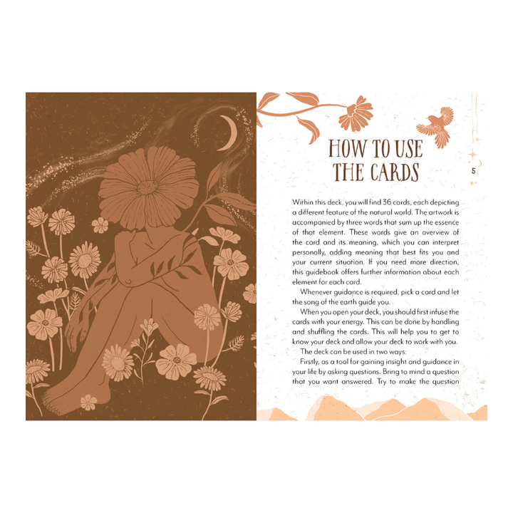 Beautifully Illustrated Earth Song Oracle Deck