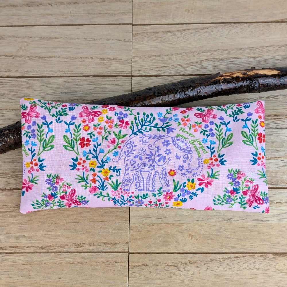 Boho floral eye mask featuring aromatherapy options from Zen Collection