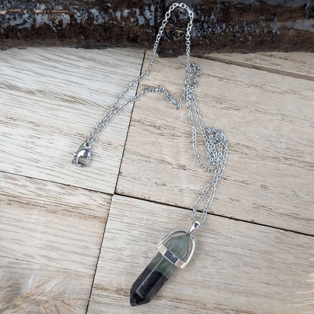 Healing Crystal Necklace for Third Eye and Crown Chakra