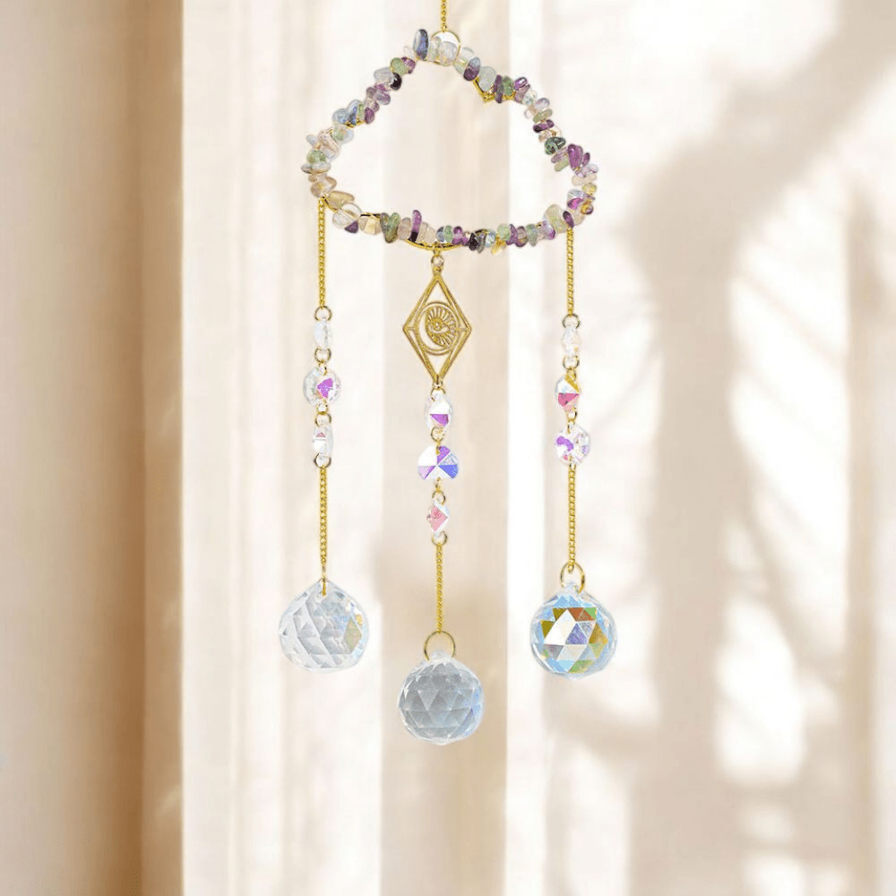 Fluorite cloud sun catcher from Zen Collection