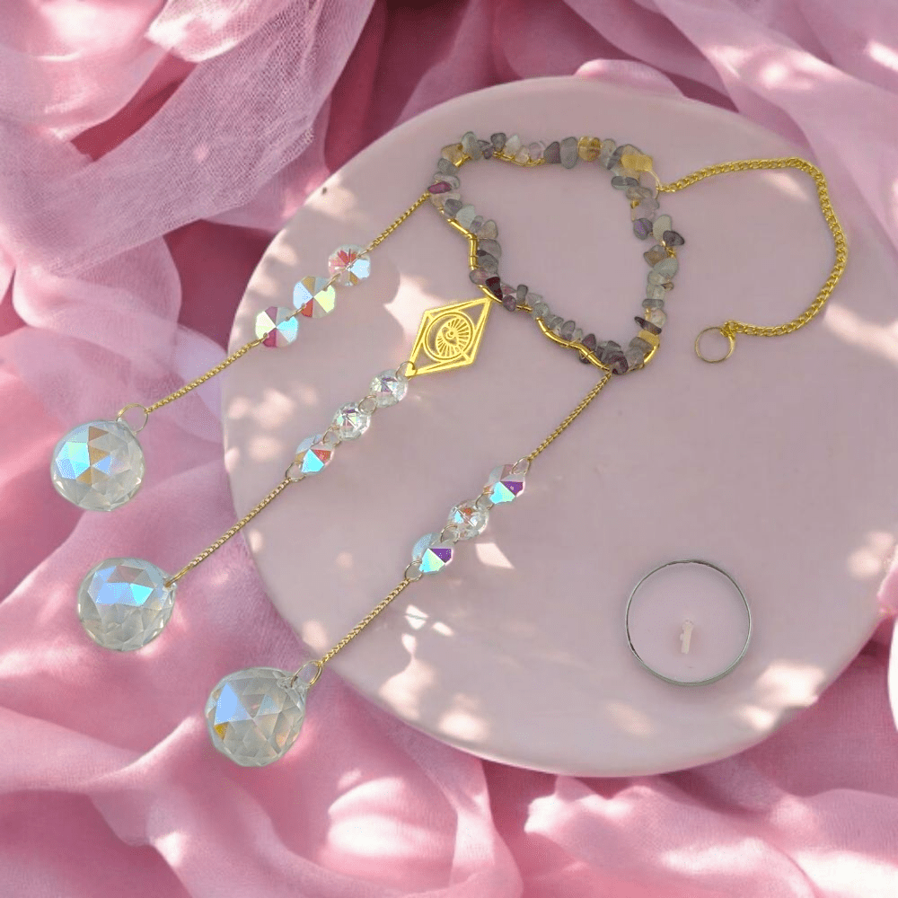 Crystal prism sun catcher for focus and clarity