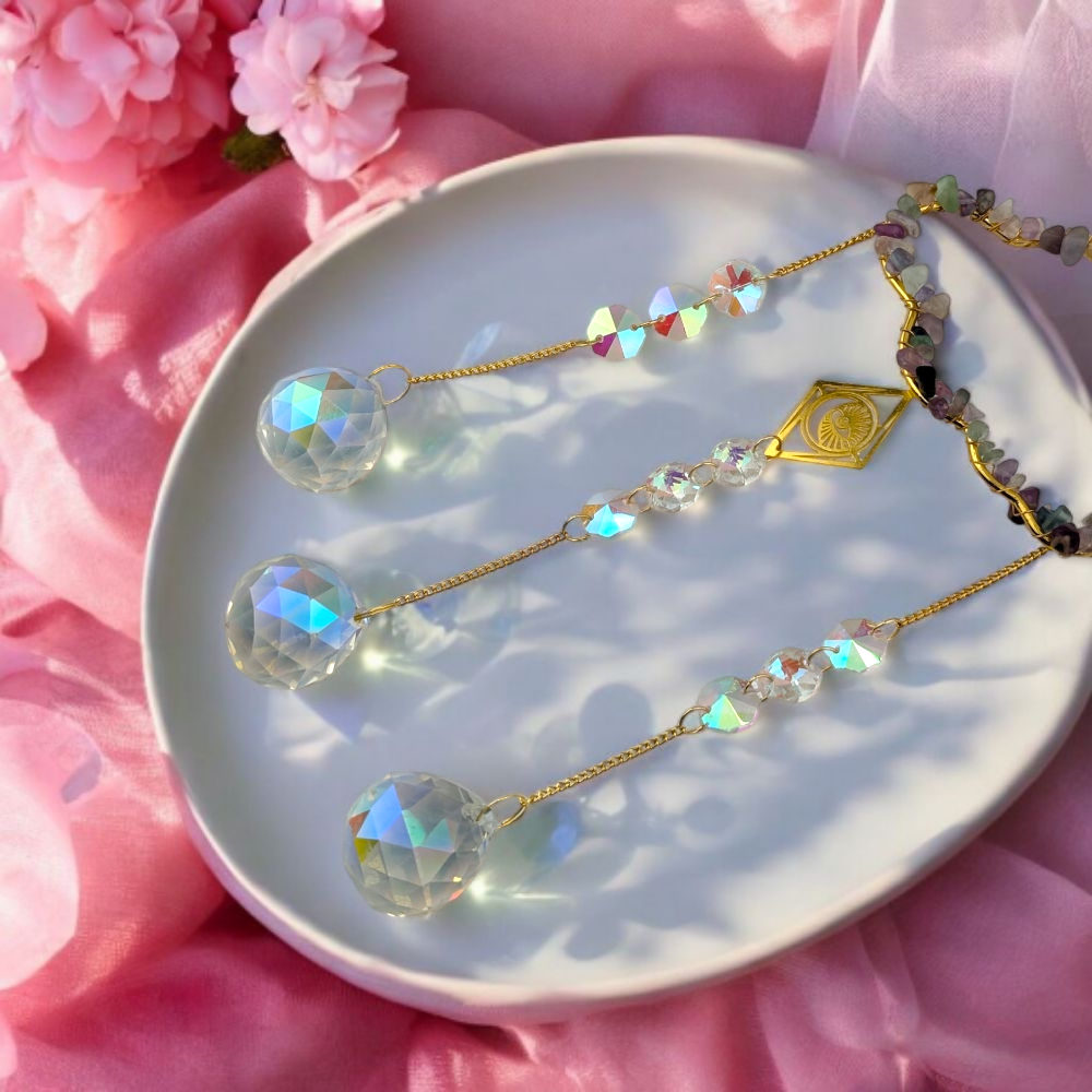 Fluorite energy protection light catcher