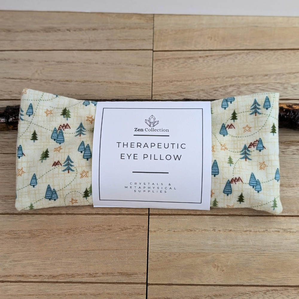 Forest Escape Weighted Eye Pillow with woodland design from Zen Collection