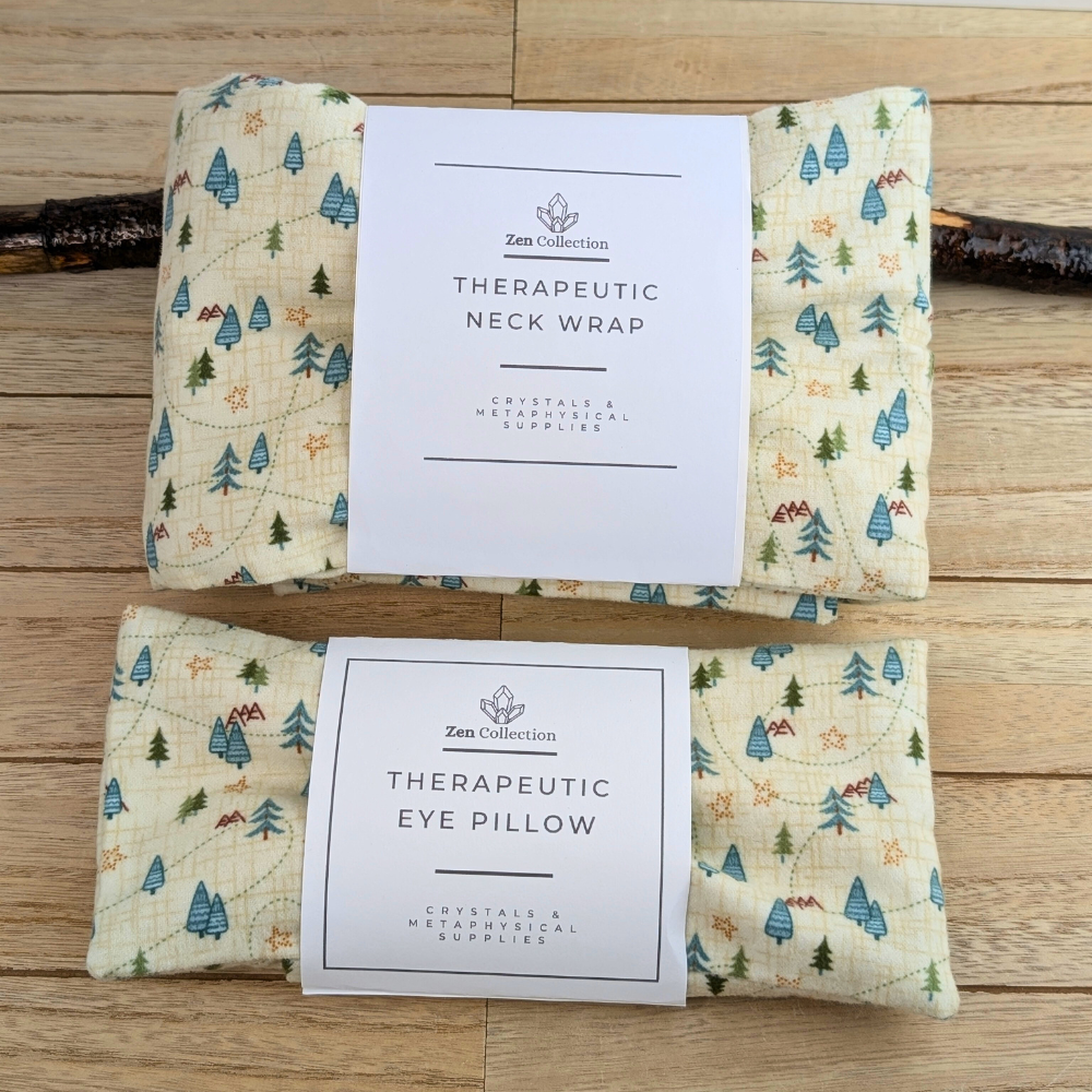 Forest Escape Pillow Set with neck wrap and eye pillow from Zen Collection