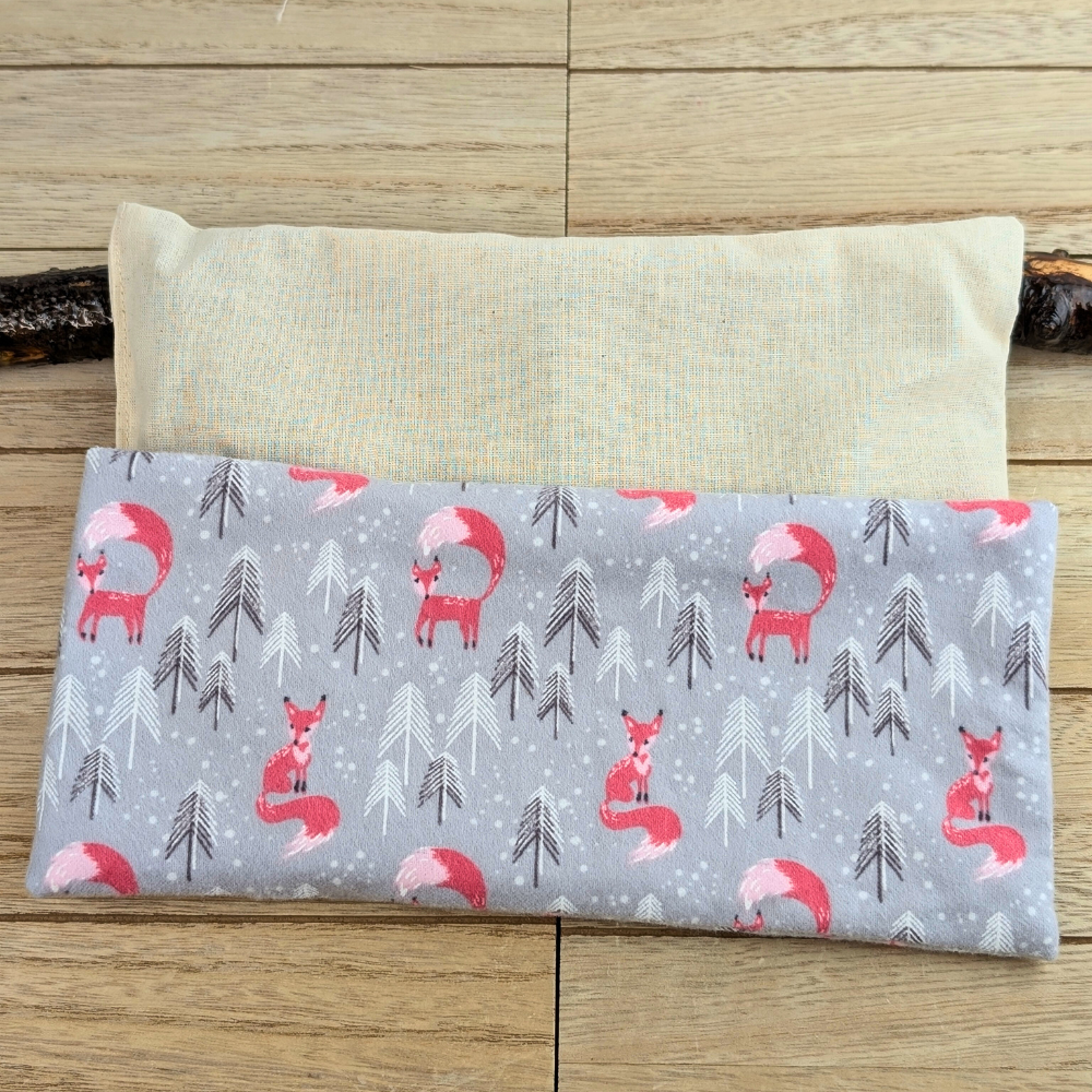 Weighted Foxy Eye Pillow with aromatherapy and natural flaxseed filling