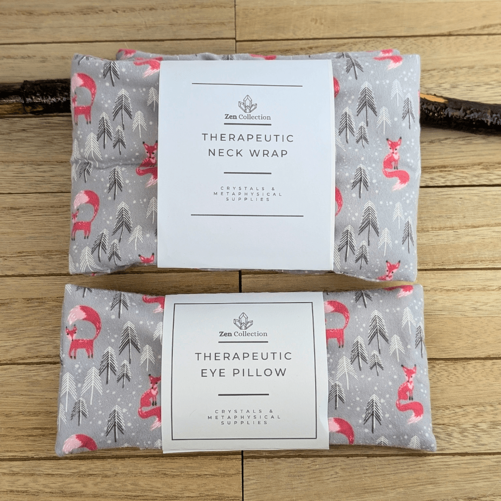 Foxy Flannel Pillow Set with neck wrap and eye pillow from Zen Collection