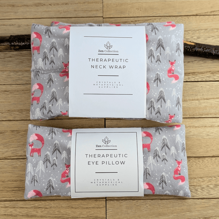 Foxy Flannel Pillow Set with neck wrap and eye pillow from Zen Collection