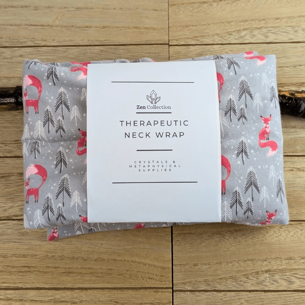 Handcrafted Foxy Neck Wrap featuring a whimsical fox and forest print