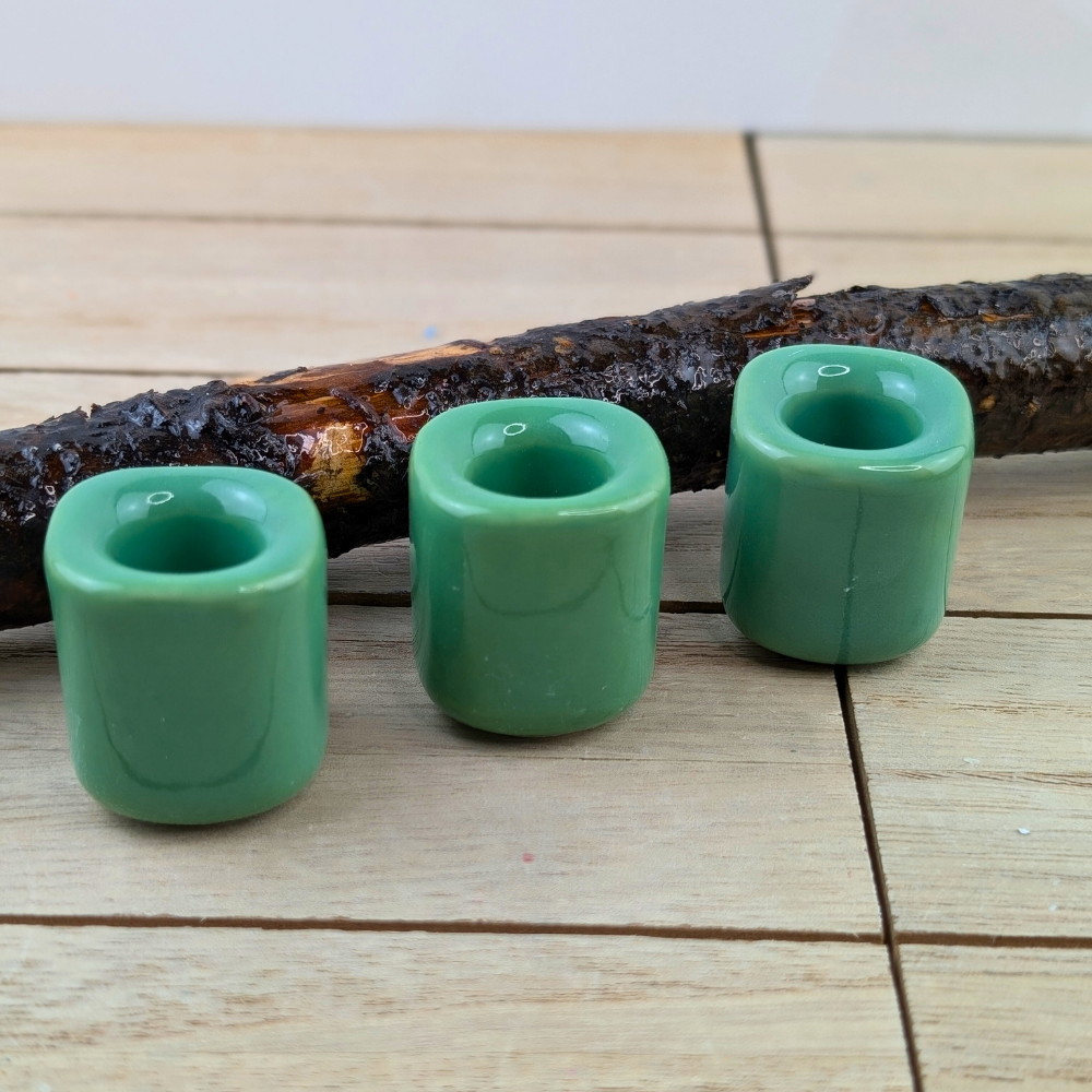 Fresh Mint chime candle holder made of ceramic.