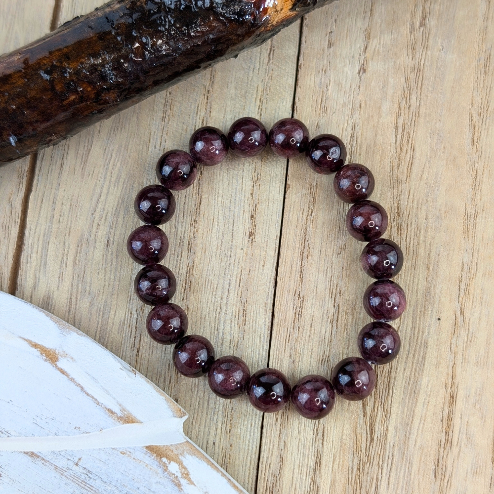 Garnet Stone Bracelet with deep red beads