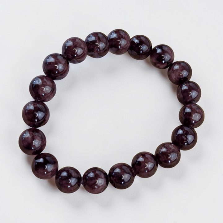 January birthstone garnet bracelet for grounding