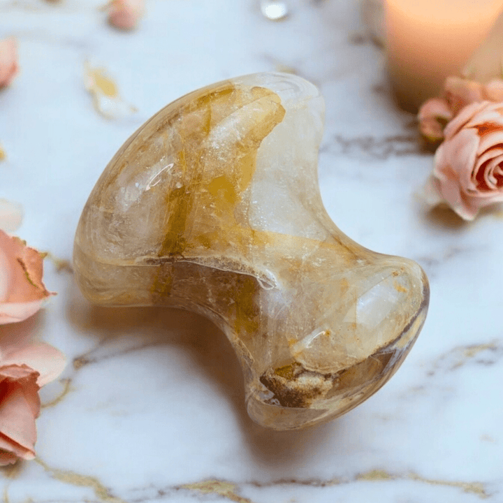Crystal pleasure massager made from Golden Healer Quartz exclusively available online at Canada&