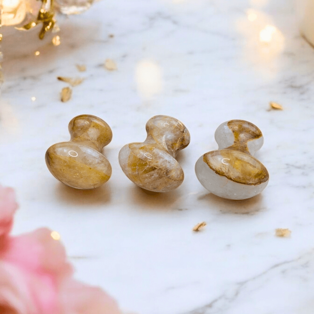 Golden Healer Quartz crystal massager for energy balance