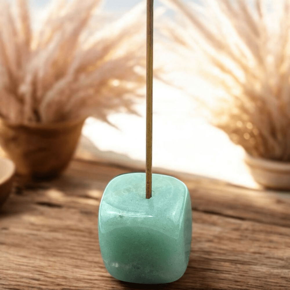 Green Aventurine incense holder cube