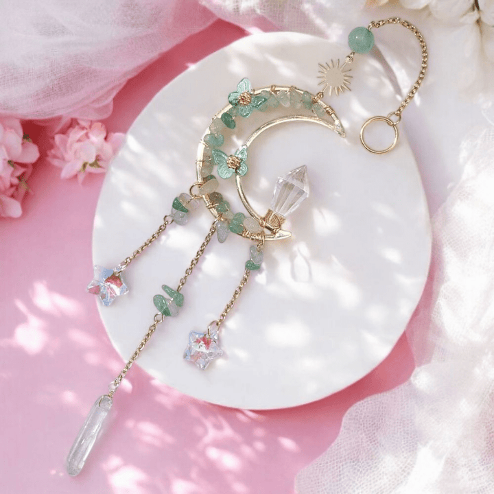 Green Aventurine moon sun catcher from Zen Collection