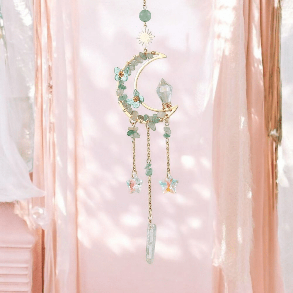 Crescent moon sun catcher for prosperity

