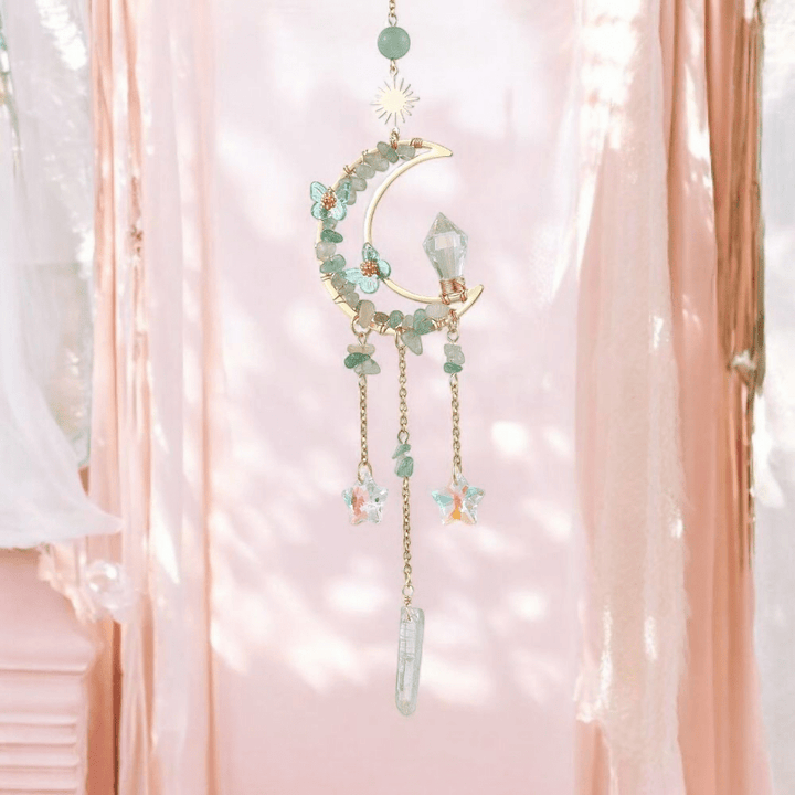 Crescent moon sun catcher for prosperity

