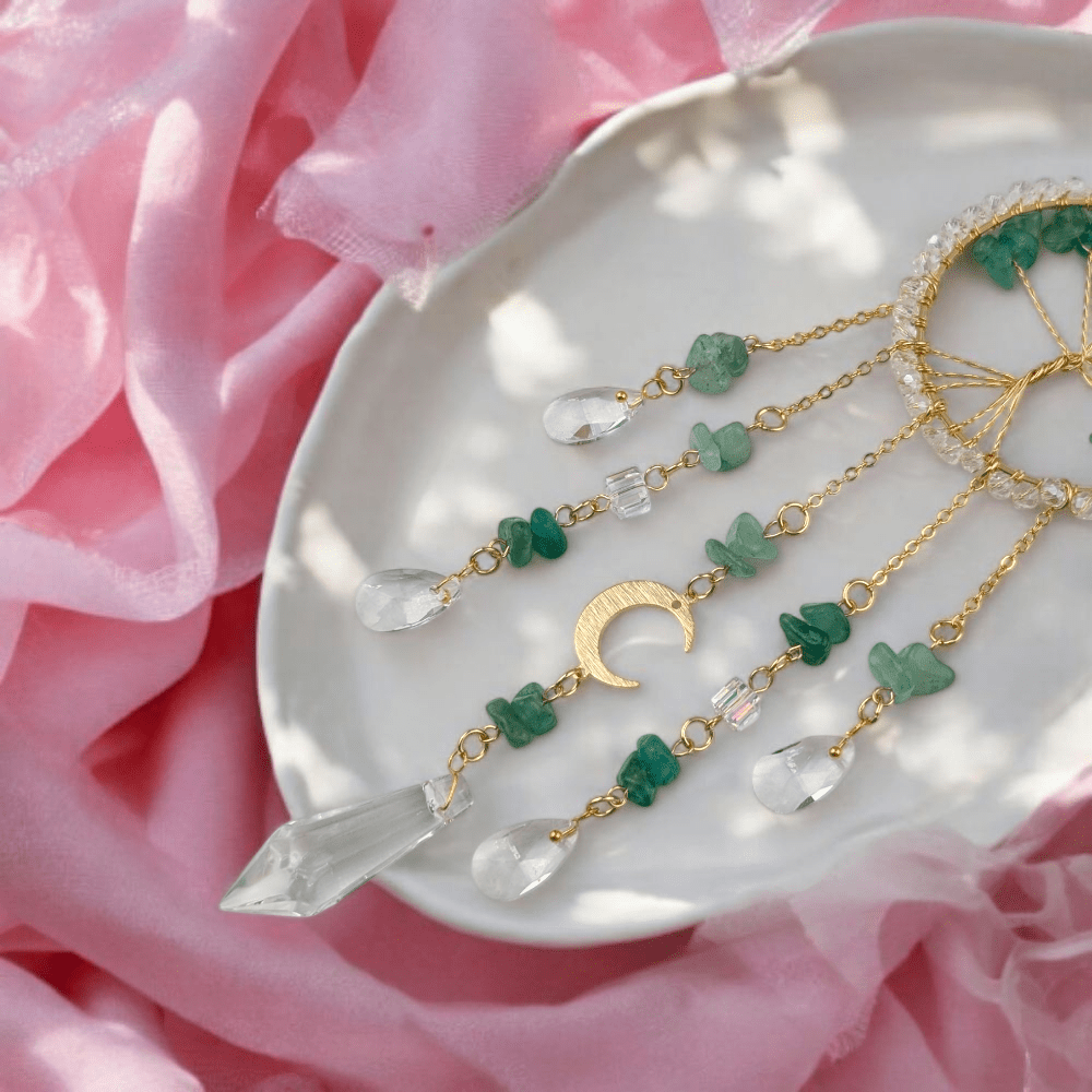 Green Aventurine Tree of Life sun catcher