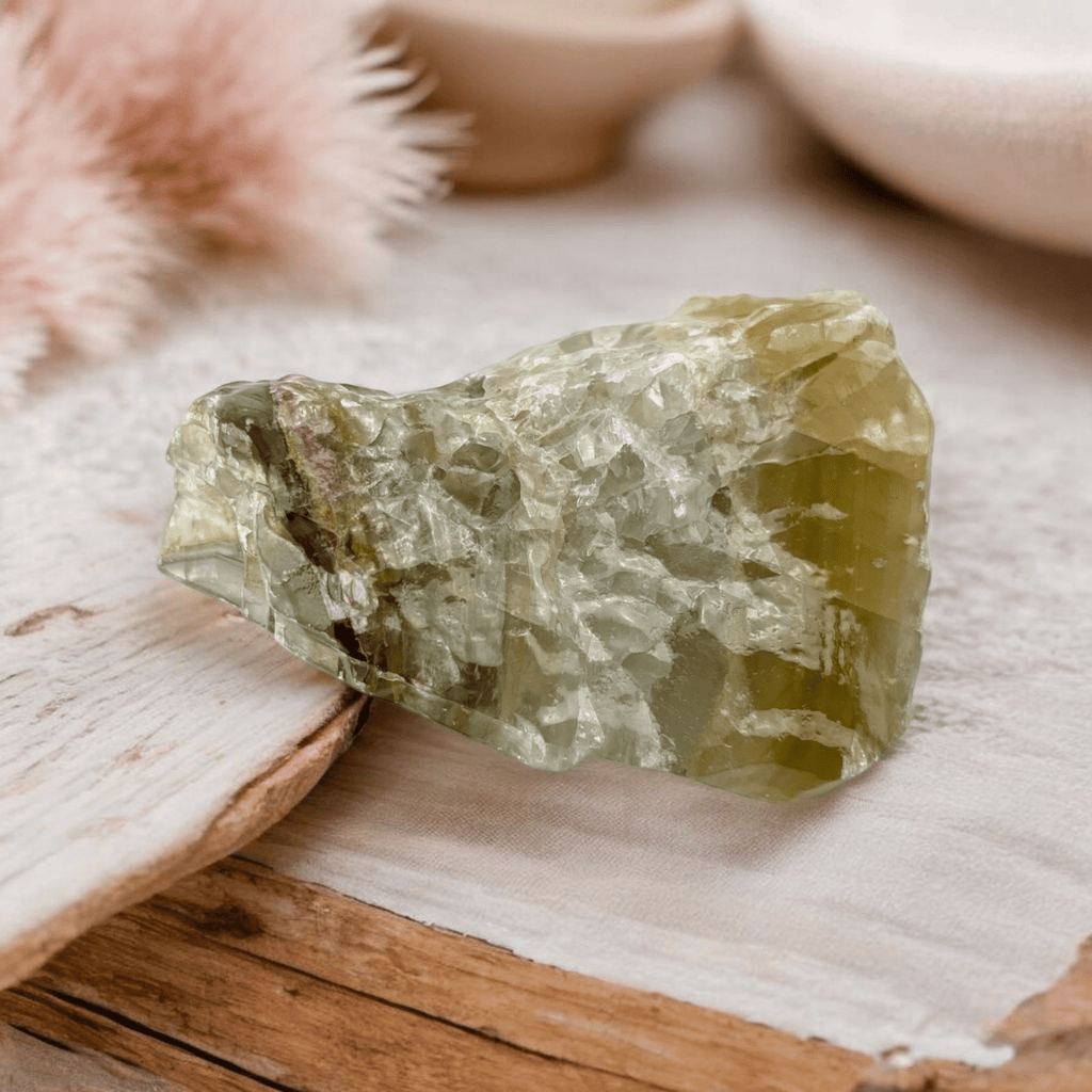 Raw Calcite for emotional vulnerability and truth