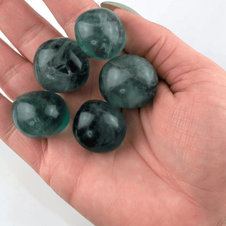 Intuitively chosen Fluorite stone for protection