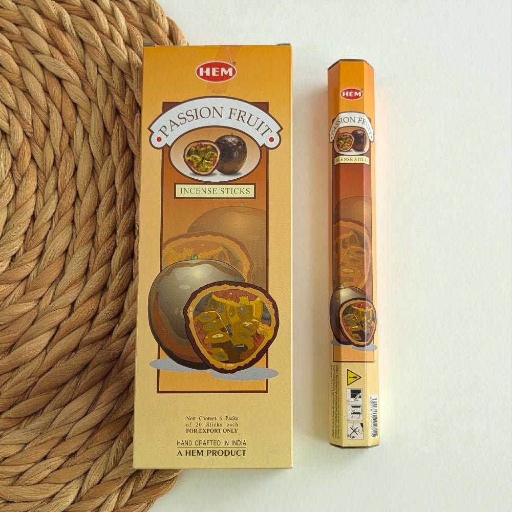 HEM Passion Fruit incense sticks near me. Available at Zen Collection metaphysical store in barrie