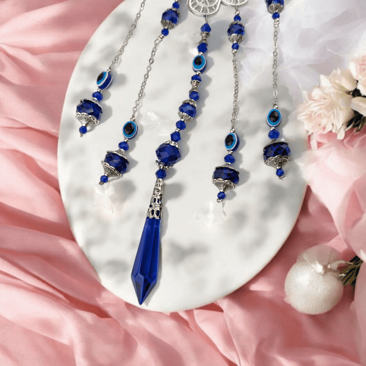 blue evil eye suncatcher window decor

