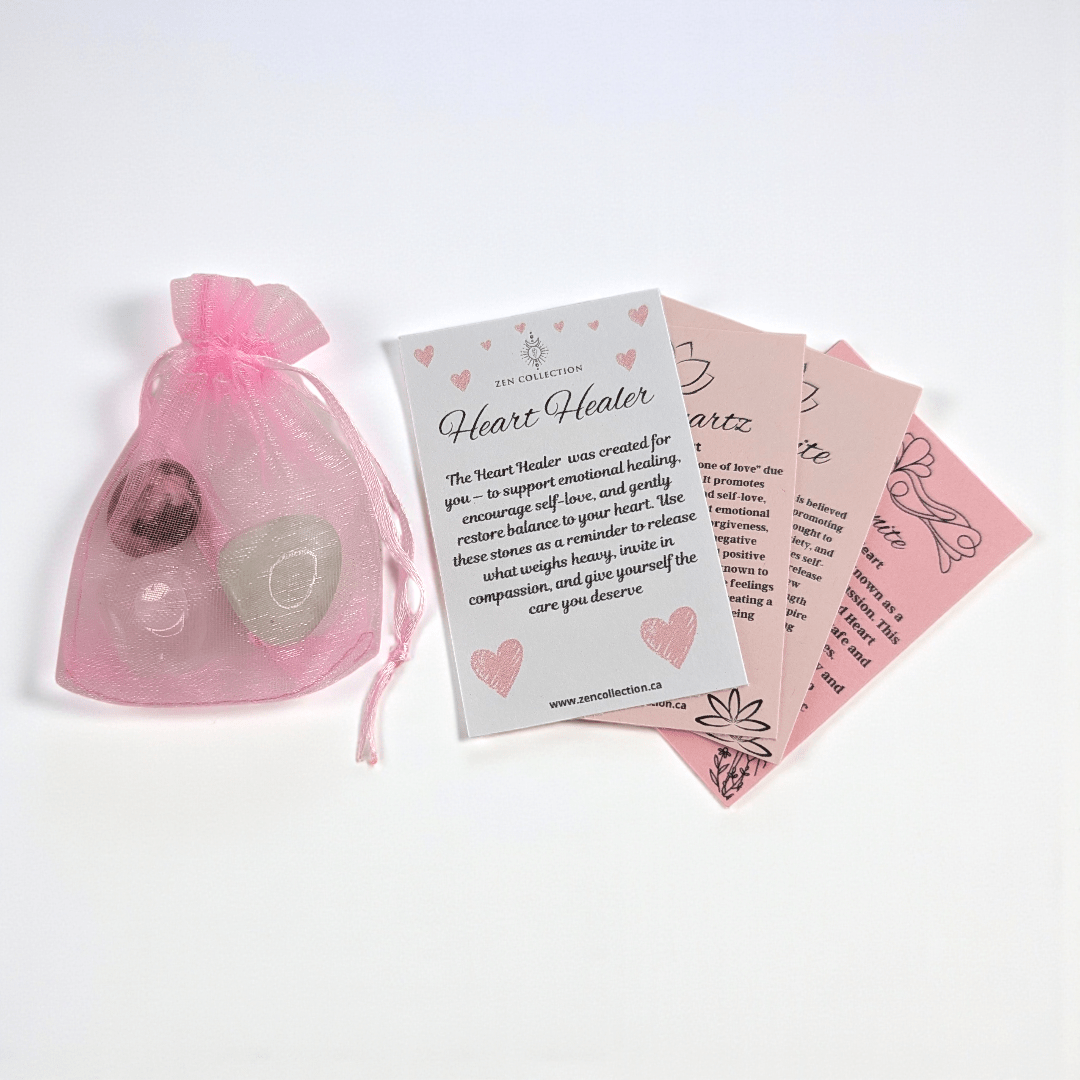 Emotional healing crystal tumble stones for heart chakra support