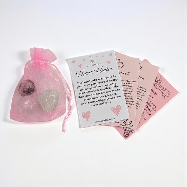 Emotional healing crystal tumble stones for heart chakra support