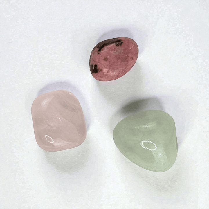 Emotional healing crystal tumble stones for heart chakra support