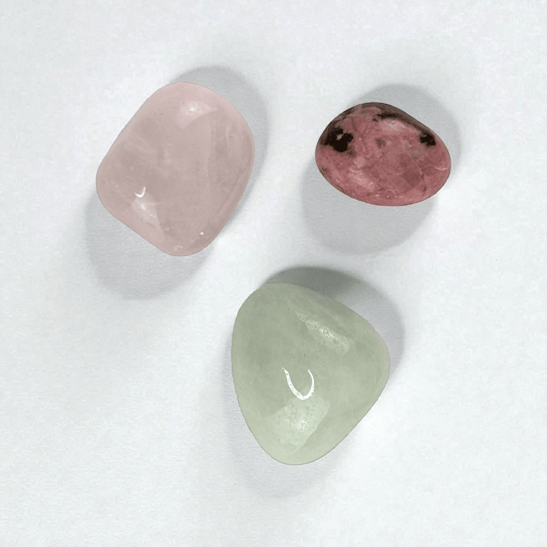 Emotional healing crystal tumble stones for heart chakra support