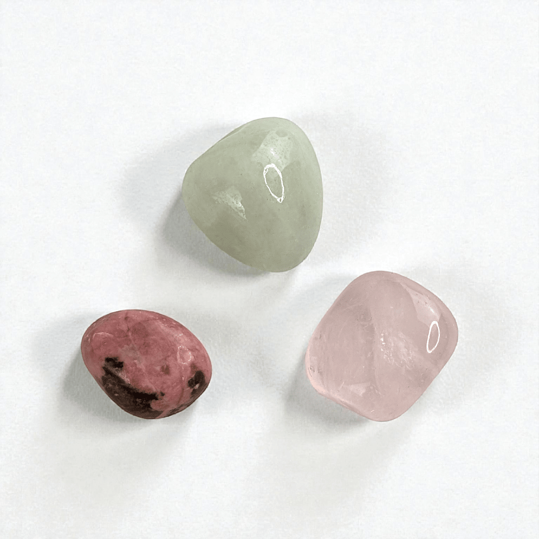 Emotional healing crystal tumble stones for heart chakra support