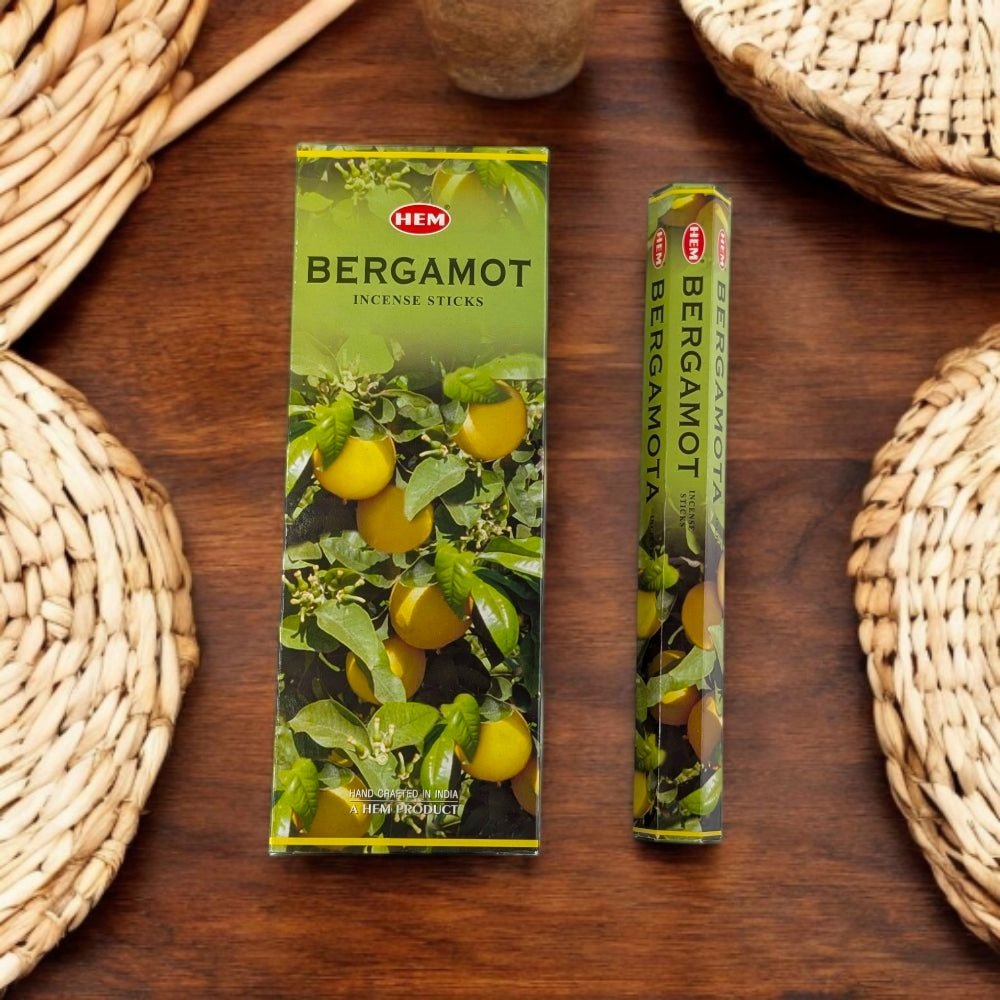 HEM Bergamot Incense Sticks – Citrusy, Uplifting, and Refreshing Aroma