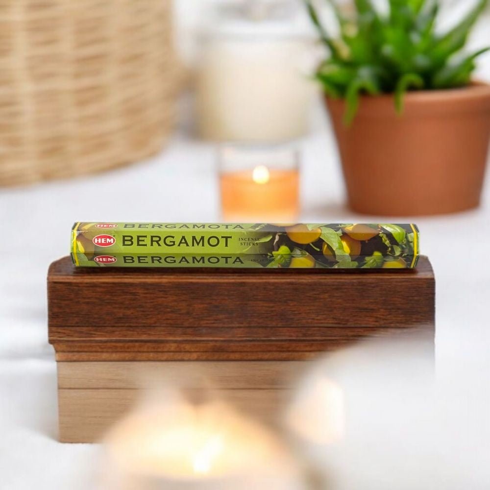 HEM Bergamot Incense – 20 Stick Pack for Mood Boost & Relaxation