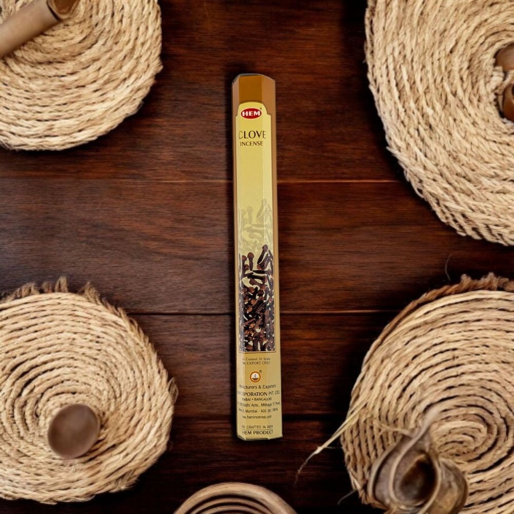 HEM Clove Incense – 20 Stick Pack for Focus &amp; Energy Clearing
