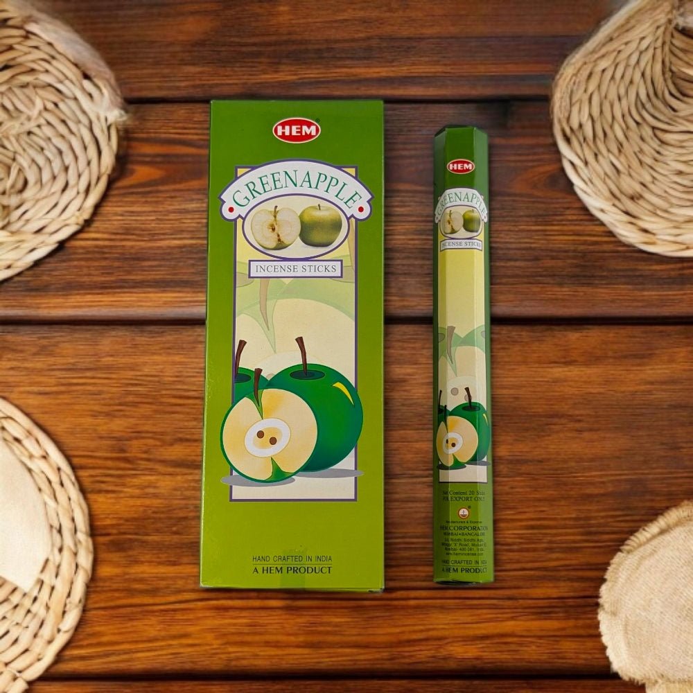 HEM Green Apple Incense Sticks – Fresh, Fruity, and Uplifting Aroma