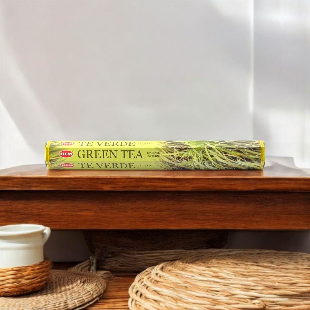 HEM Green Tea Incense – 20 Stick Pack for Mindfulness & Stress Relief