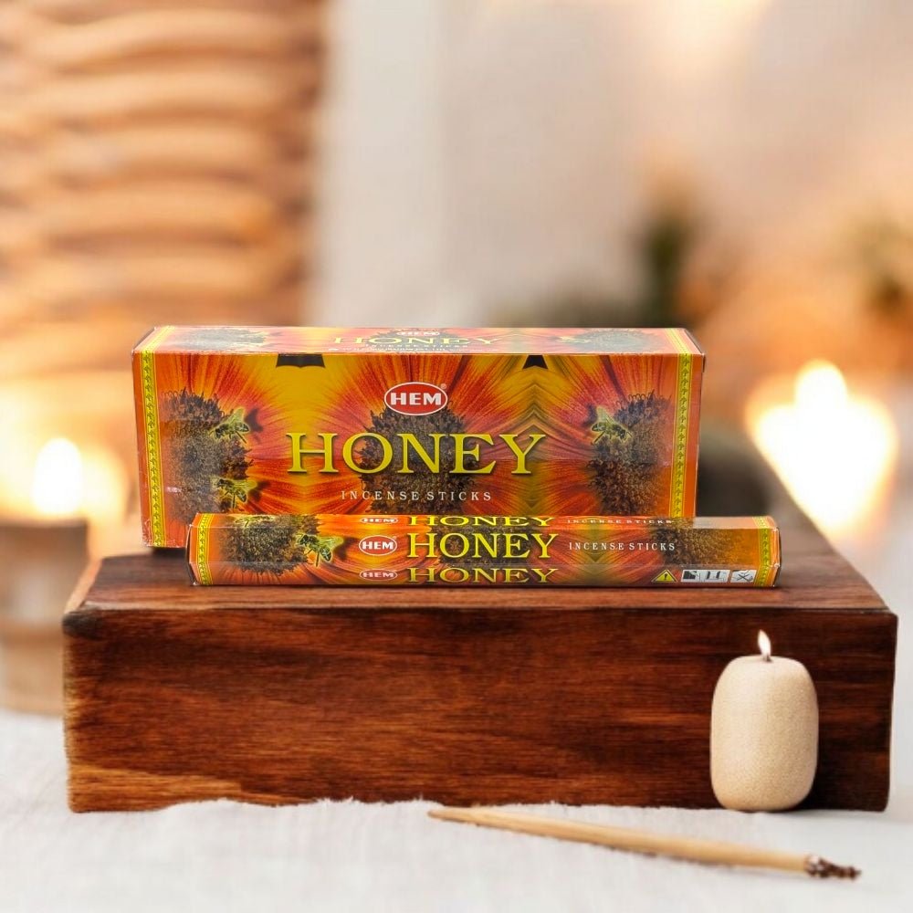 HEM Honey Incense Sticks – Warm, Floral, and Soothing Aroma