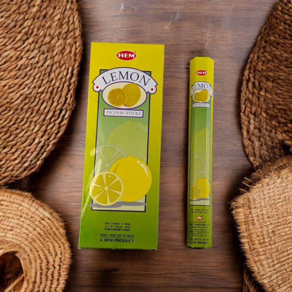 HEM Lemon Incense Sticks – Fresh, Citrusy, and Uplifting Aroma