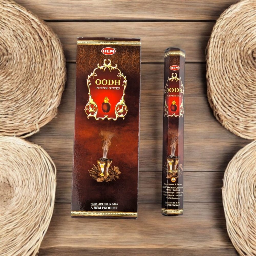 HEM Oodh Incense Sticks – Rich, Woody, and Grounding Aroma