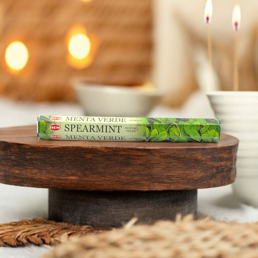 HEM Spearmint Incense – 20 Stick Pack for Focus & Energy Boost