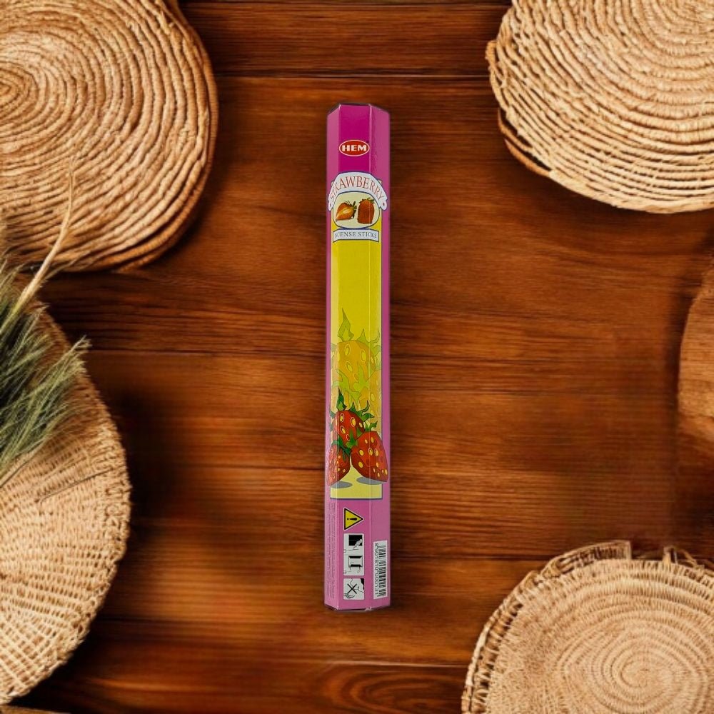 HEM Strawberry Incense – 20 Stick Pack for Relaxation &amp; Romance