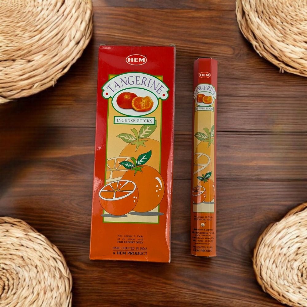 HEM Tangerine Incense Sticks – Sweet, Citrusy, and Uplifting Aroma