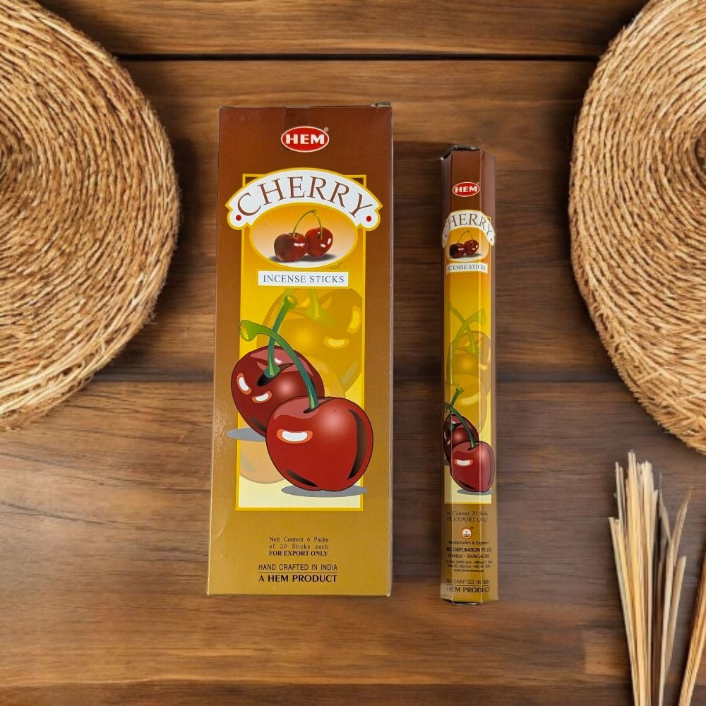 HEM Cherry Incense Sticks – Sweet, Fruity, and Uplifting Aroma