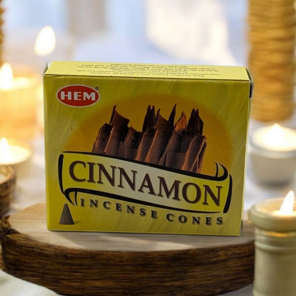 Warm Spicy Aroma – HEM Cinnamon Incense Cones for Prosperity & Clarity