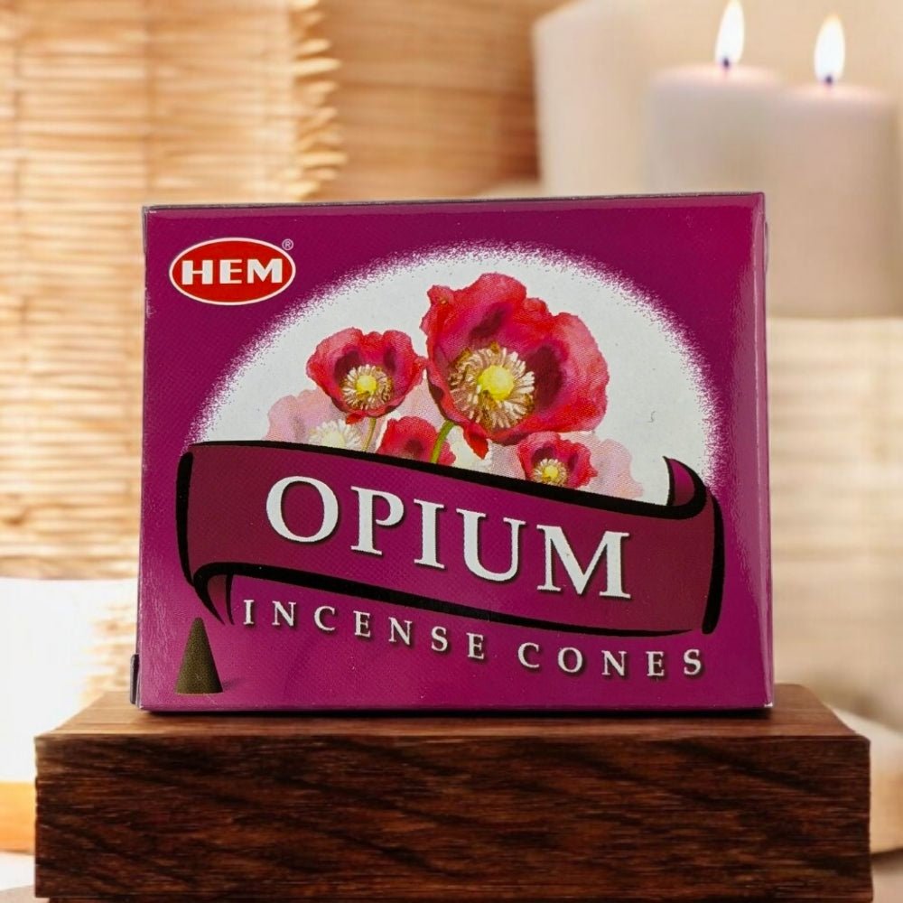 Deep & Sweet Aroma – HEM Opium Incense Cones for Meditation & Sensory Experience