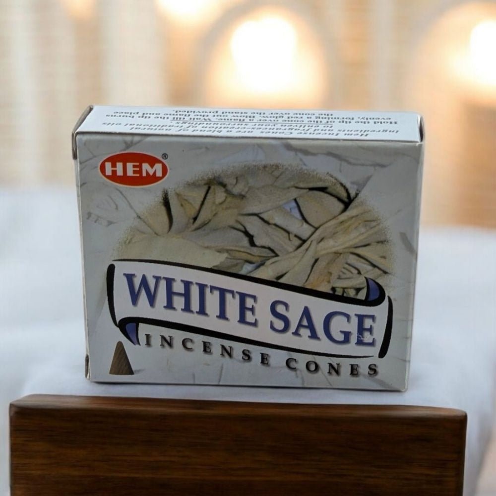 Herbal Fresh Aroma – HEM White Sage Incense Cones for Energy Clearing & Meditation