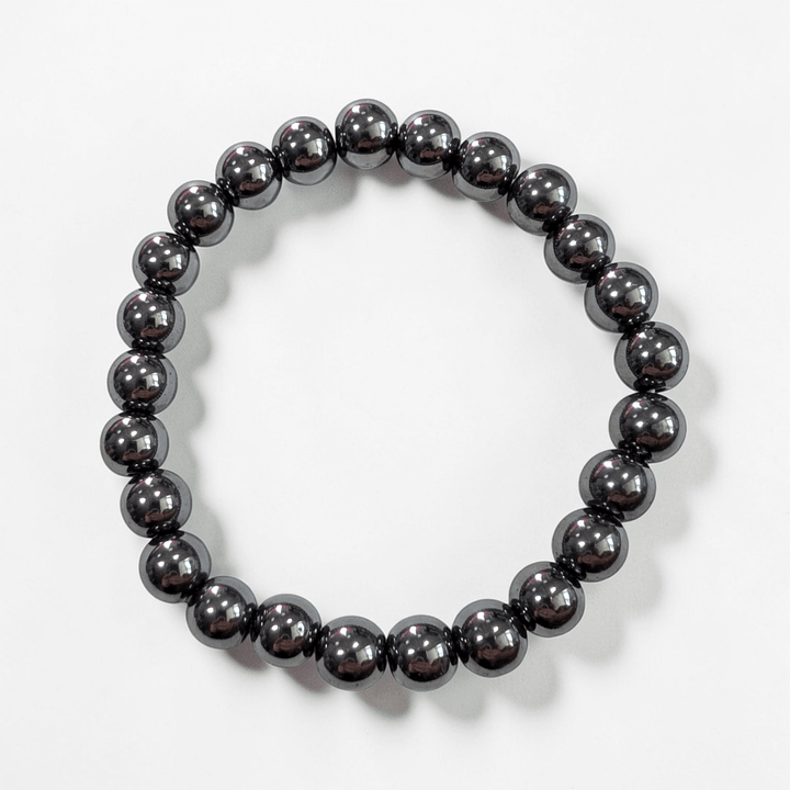Hematite beaded bracelet for root chakra support available in-store or online at Zen Collection Metaphysical Store in Barrie 